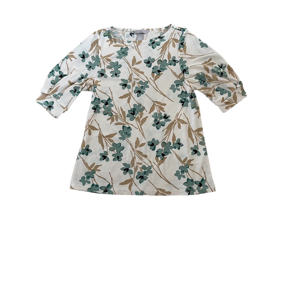 Floral Puffed Sleeve